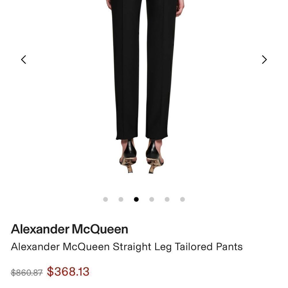 NWOT Alexander McQueen Straight Leg Tailored Pants - Picture 12 of 12